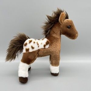 Aurora Western Dakota Horse Pony Plush Brown Stuffed Animal 12” Pinto Appaloosa